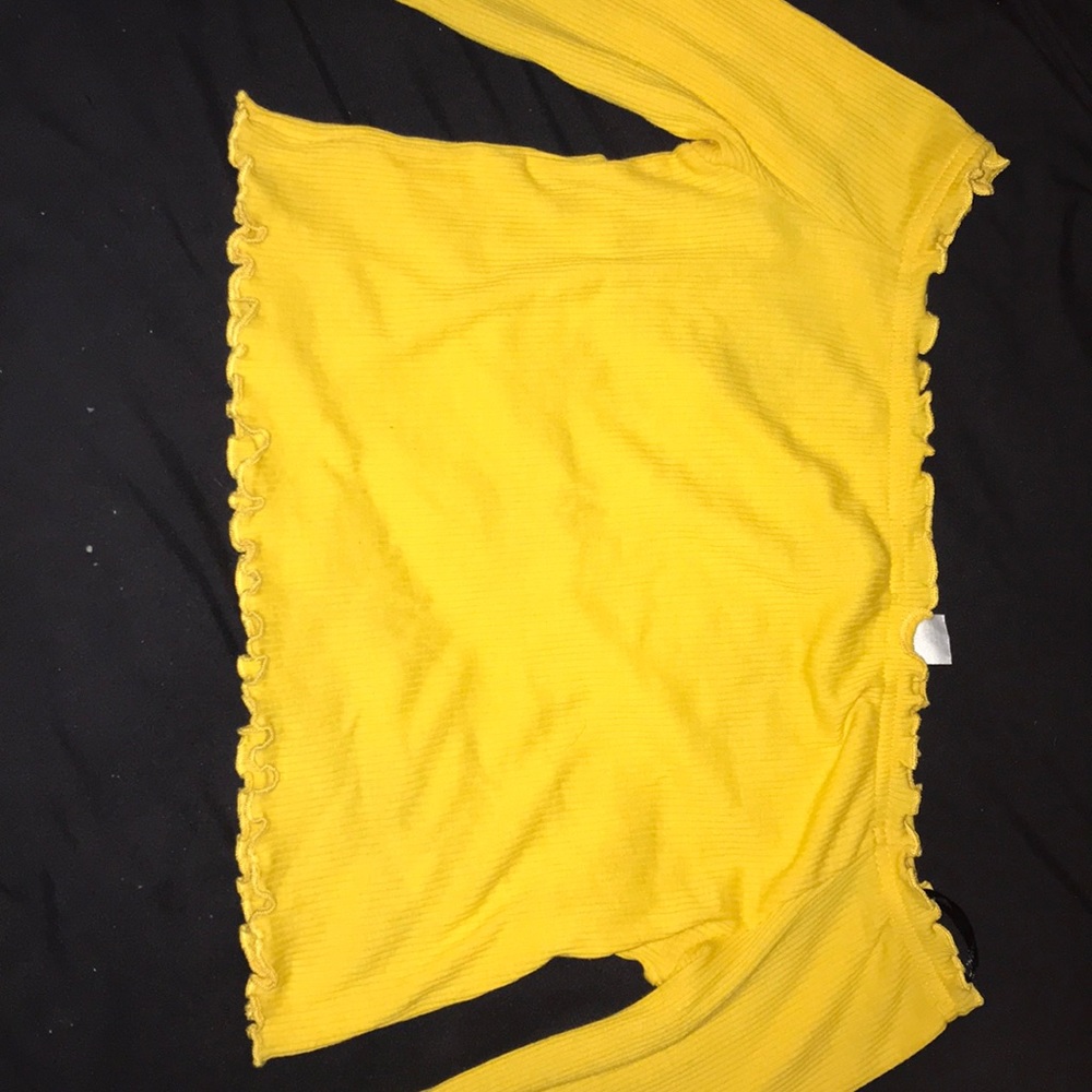 Long Sleeve Off the Shoulders Crop Top